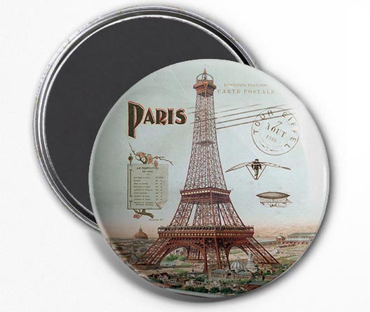 Magnet Tour Eiffel - Carte Postale Vintage