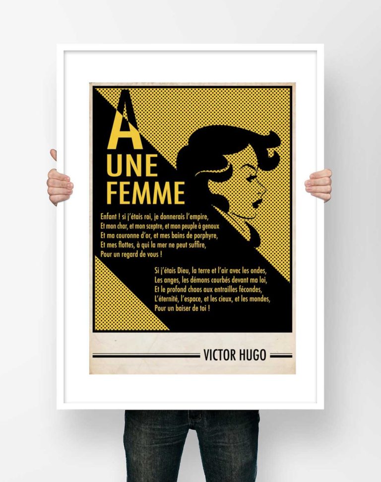 Affiche d'Art Littérature - Victor Hugo A Une Femme Poésie Poème Illustration