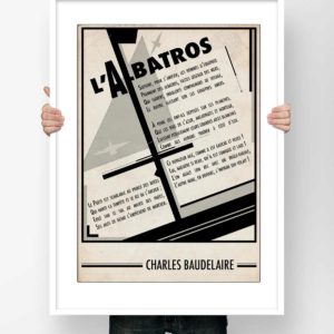 Affiche Charles Baudelaire Albatros Poème