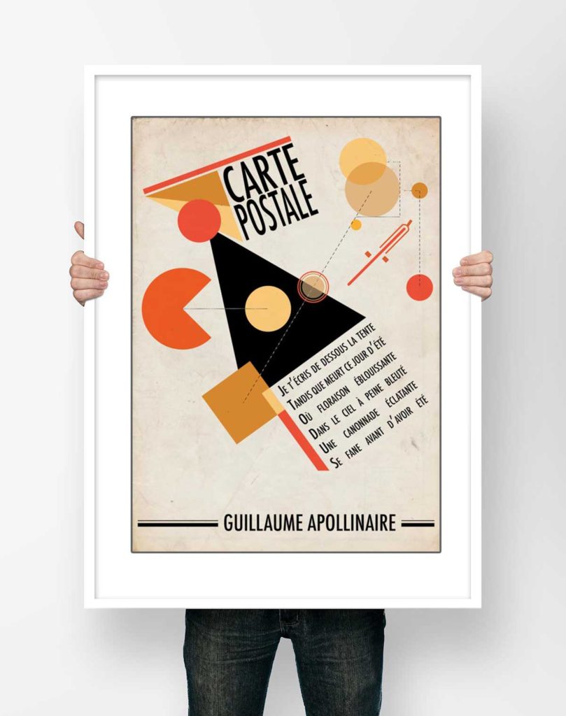 Affiche Guillaume Apollinaire Carte Postale