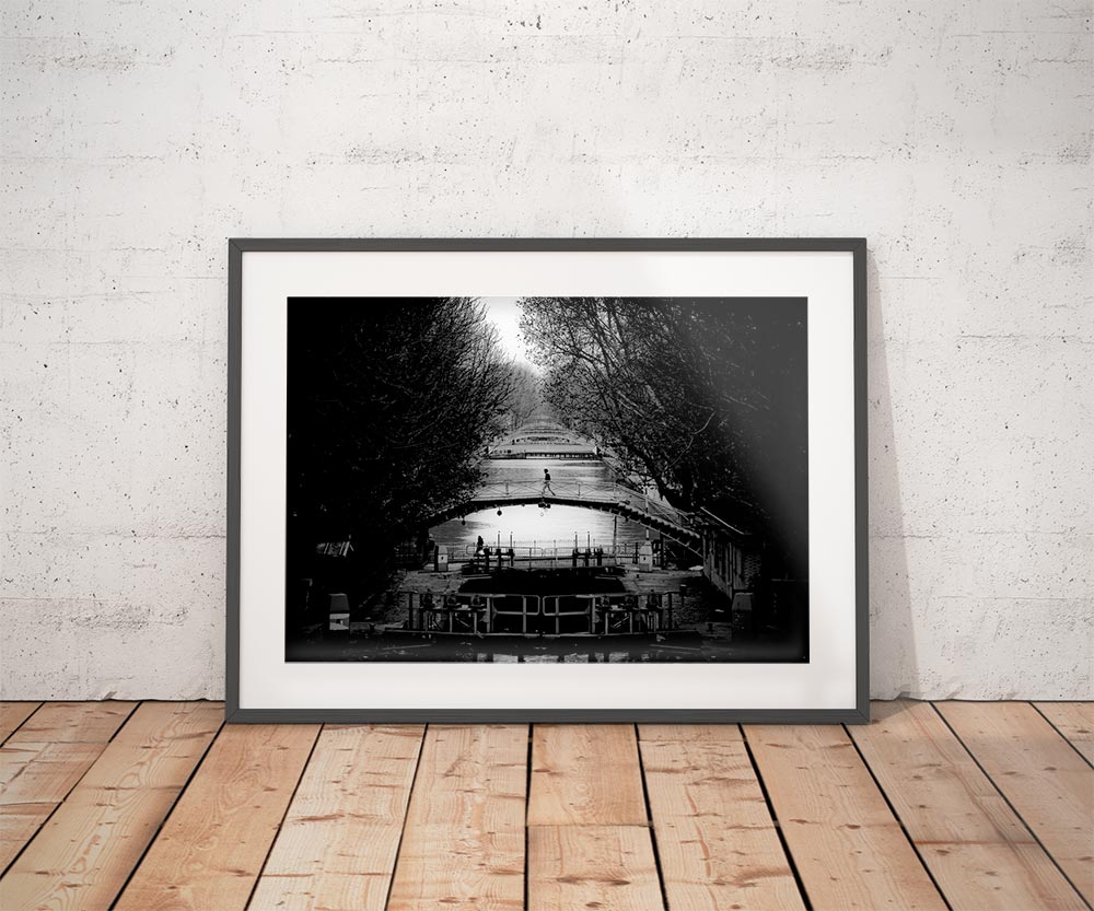 Canal Saint Martin Paris Photo Noir et Blanc