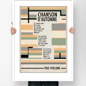 Affiche Paul Verlaine Chanson d'automne