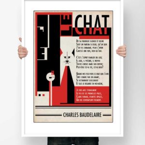 Affiche Poésie Charles Baudelaire Le Chat