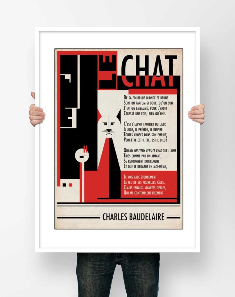 Affiche Poésie Charles Baudelaire Le Chat