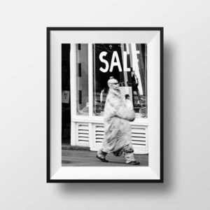 Photo Londres - Femme Style Punk Chelsea Image en Noir et Blanc Photo de Rue