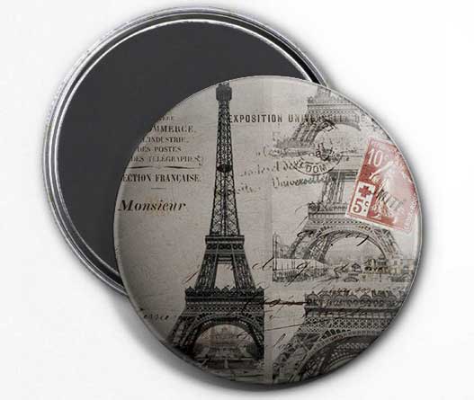 Magnet Rond Construction Tour Eiffel