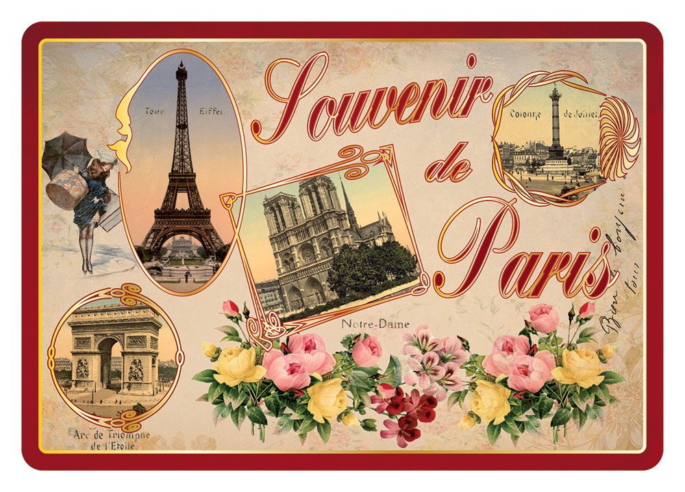 Carte Postale Paris Souvenir - Souvenir Paris – Image 3