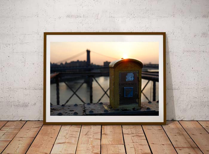 Tirage Photo Couleur – New-York – Brooklyn Bridge Manhattan Lever de Soleil en Couleur