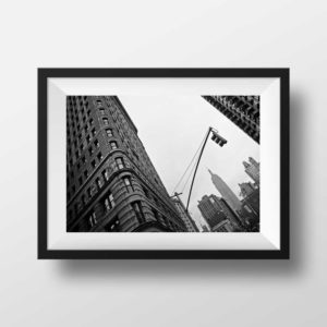 Flat Iron et Empire State Building Photo Noir et Blanc