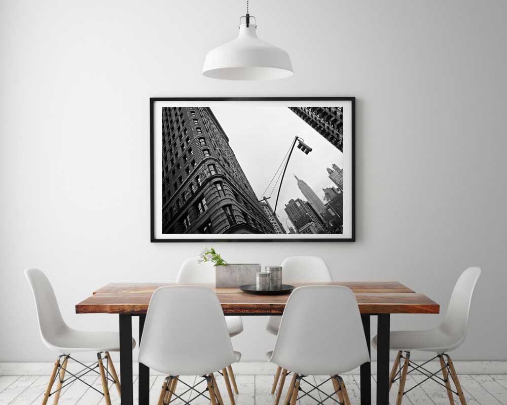 Flat Iron et Empire State Building Photo Noir et Blanc