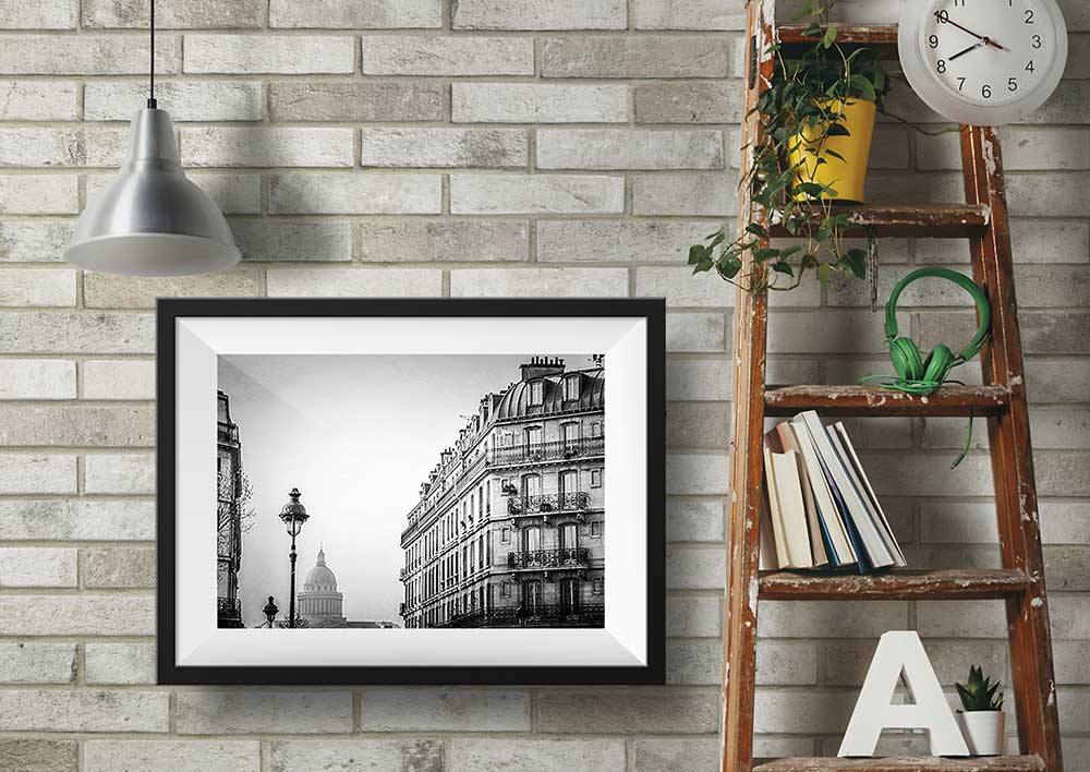 Photo Paris - Ile Saint Louis et le Panthéon Image en Noir et Blanc – Image 2