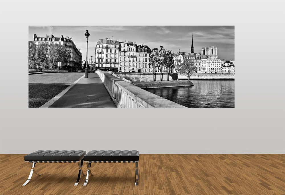Photo Panoramique Paris – Ile Saint Louis Paris Notre Dame Image Noir et Blanc – Image 2