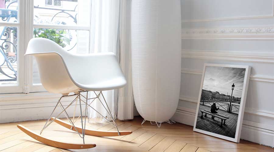 Photo Le Pont des Arts et la Tour Eiffel Noir et Blanc