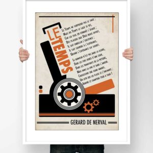 Affiche Poésie Gérard de Nerval Le Temps