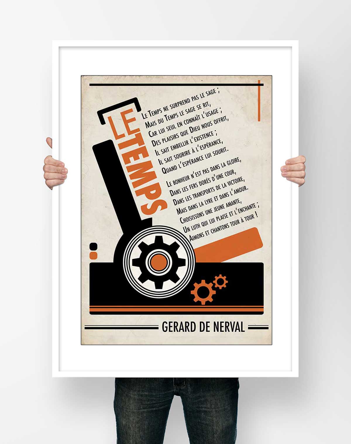 Affiche Poésie Gérard de Nerval Le Temps