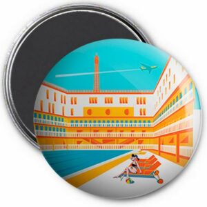 Magnet Paris graphique – Piscine Molitor & Tour Eiffel