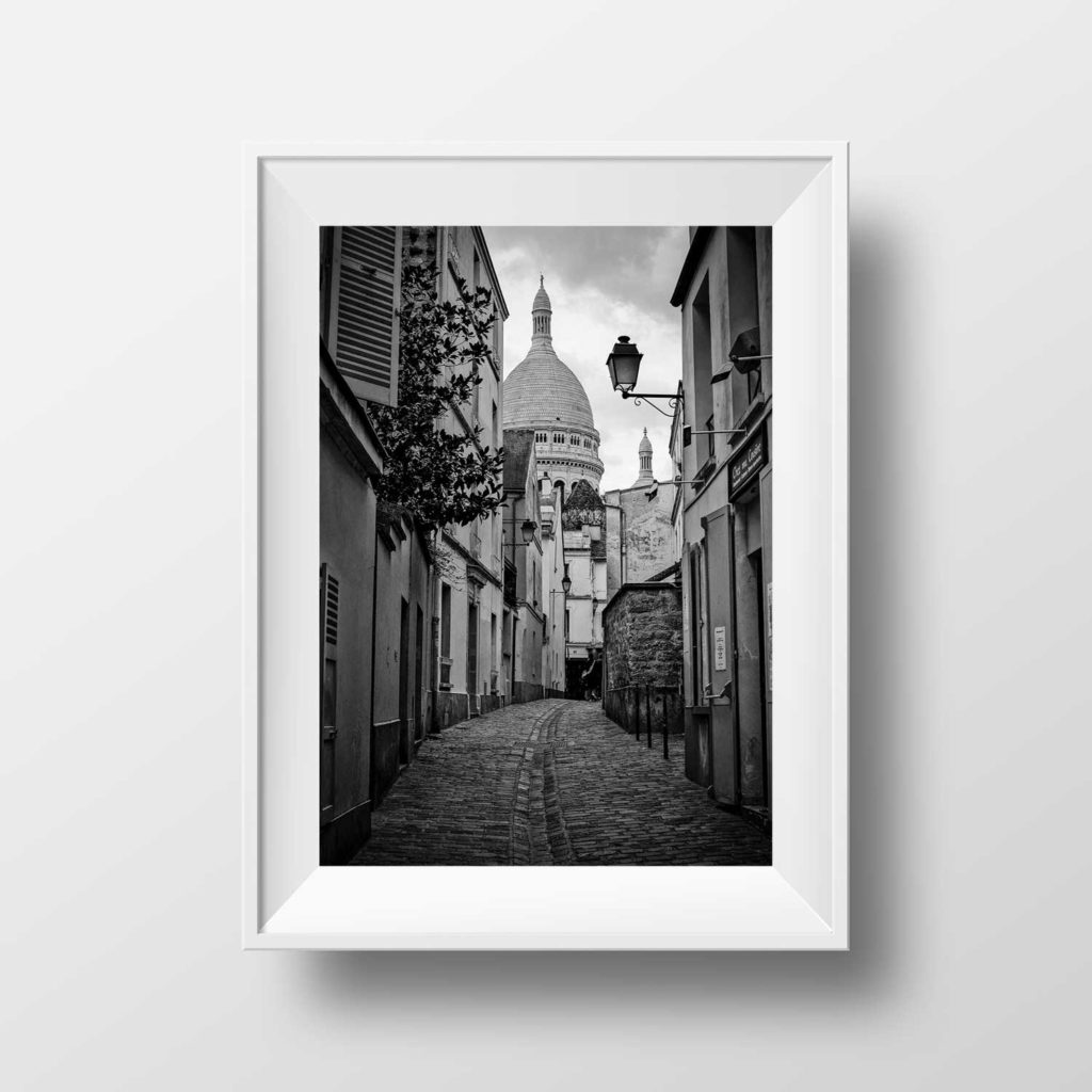 Photo de Paris – Montmartre et la Basilique du Sacré Coeur Image Noir et Blanc