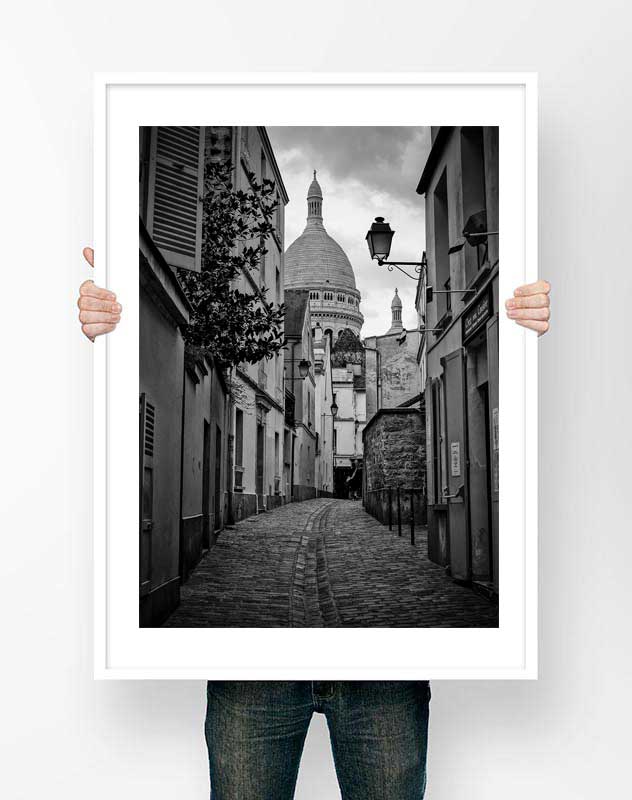 Photo de Paris – Montmartre et la Basilique du Sacré Coeur Image Noir et Blanc – Image 3