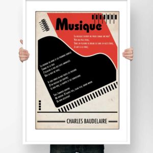 Affiche Charles Baudelaire La Musique