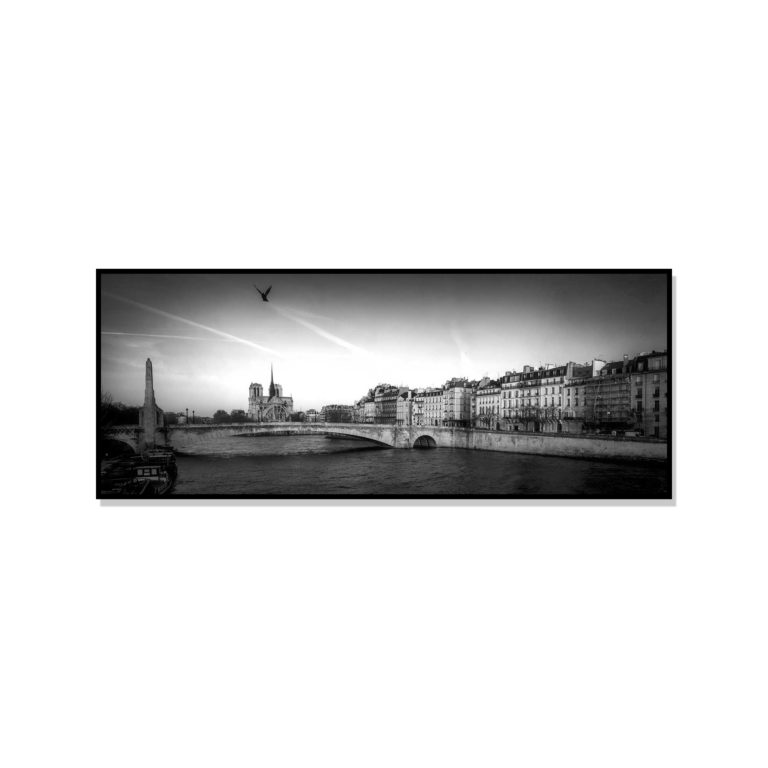 Photo Panoramique Paris – Notre Dame et la Seine Image Noir et Blanc