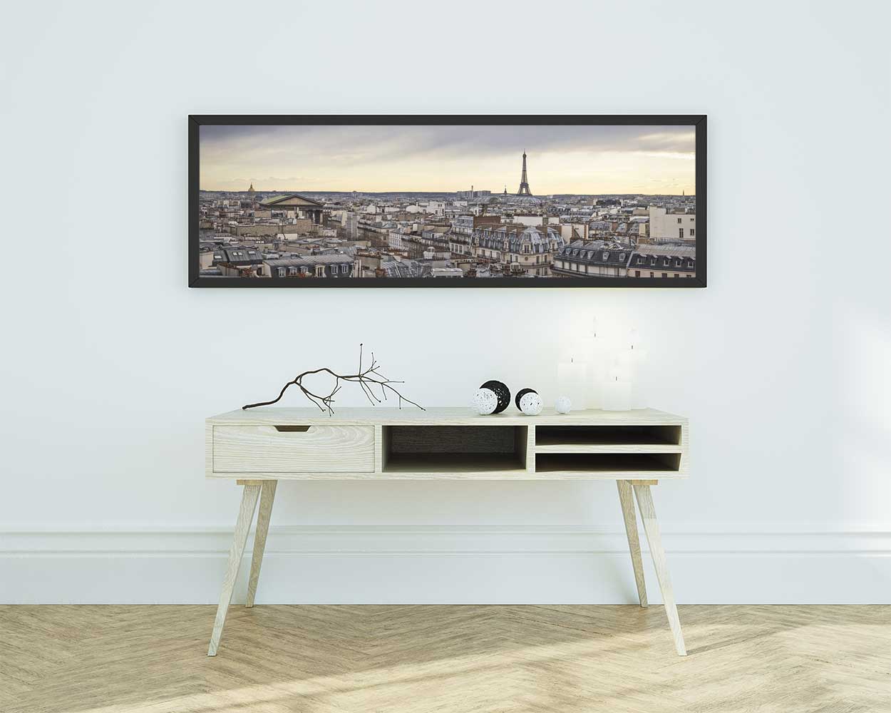 Photo panoramique Paris – Tour Eiffel Les Toits Paris soleil couchant Image Couleur – Image 3