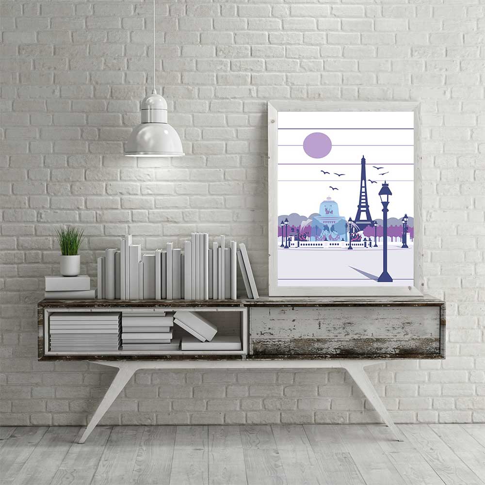 Affiche Illustration Paris - Poster Place de la concorde Tour Eiffel – Image 3