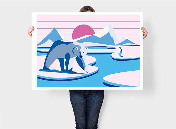 Affiche Illustration Ours Polaire - Poster Enfant Vector Art – Image 4