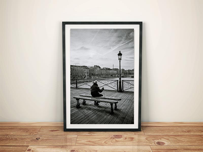 Photo Paris - Le Pont des Arts et la Tour Eiffel Noir et Blanc – Image 3