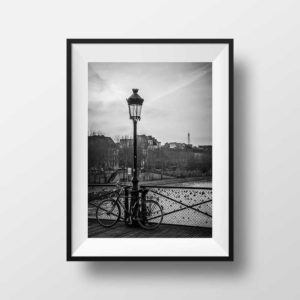 Photo noir et blanc paris pont des arts