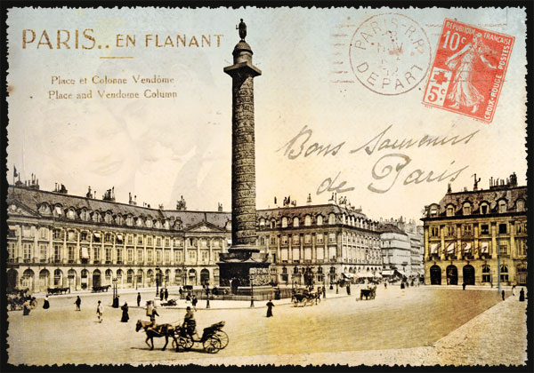 Cartes Postales Paris vintage - Place Vendôme