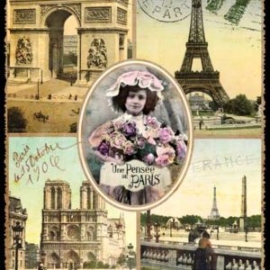 Cartes Postales Paris vintage - Une Pensée de Paris