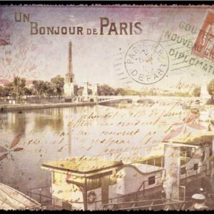 Cartes Postales Paris vintage - La Seine et la Tour Eiffel