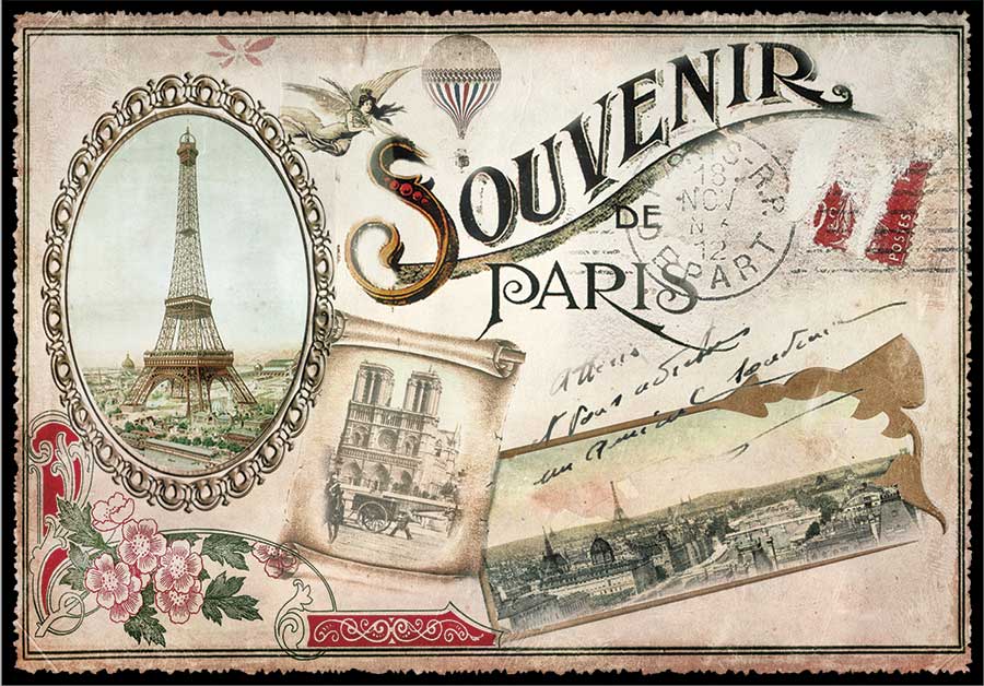 Cartes Postales Paris vintage - Souvenir
