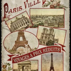 Cartes Postales Paris vintage - Ville Lumière