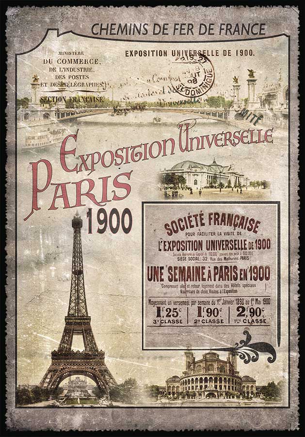 Cartes Postales Paris vintage - Exposition Universelle 1900