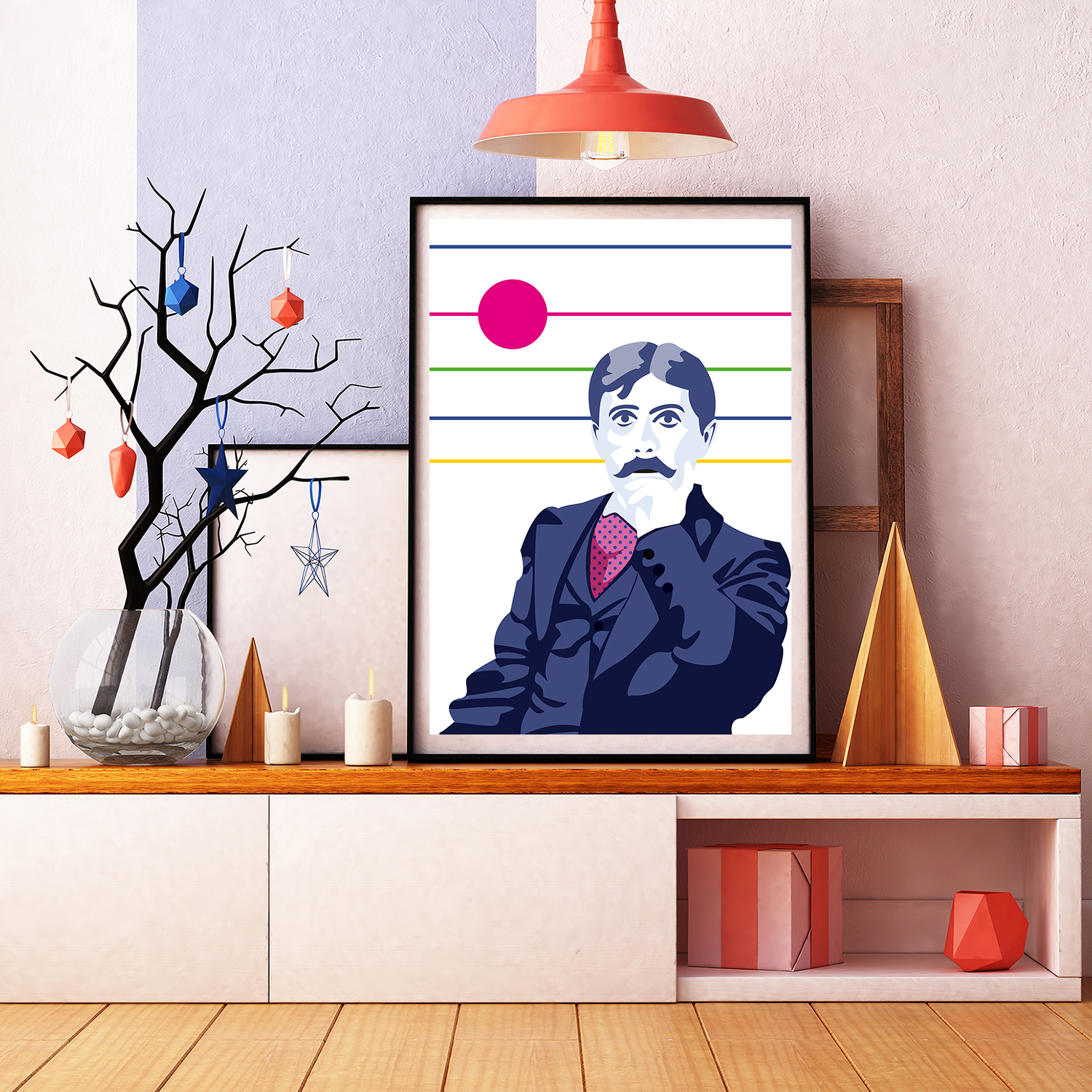 Affiche d'Art Littérature - Poster Marcel Proust Portrait Style Pop Art – Image 2