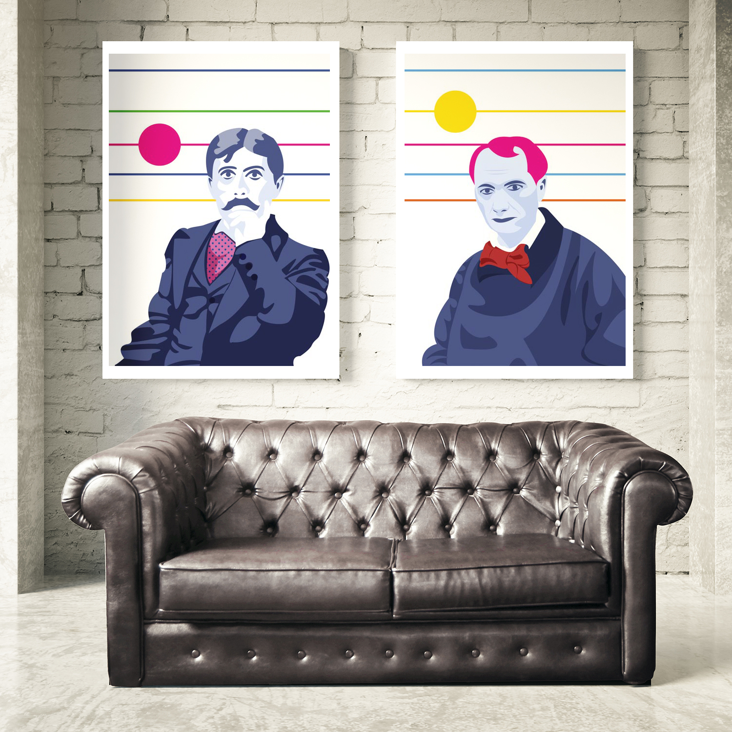 Affiche d'Art Littérature - Poster Marcel Proust Portrait Style Pop Art – Image 4