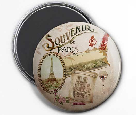 Magnet Souvenir de Paris – Collage vintage