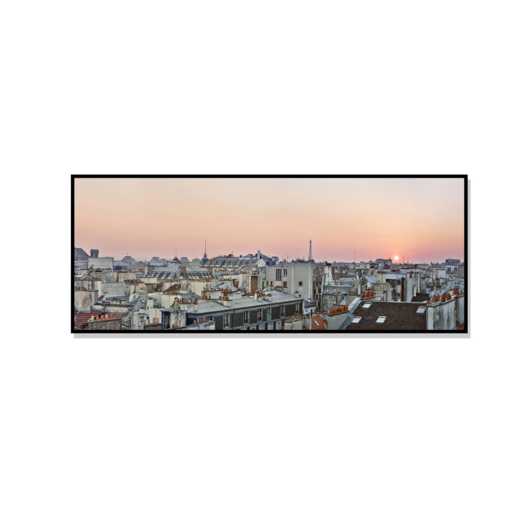 Photo Panoramique Paris – Tour Eiffel Les Toits soleil couchant Image Couleur