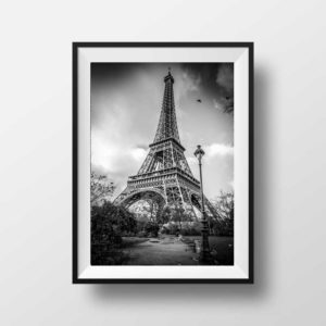 Photo Paris – La Tour Eiffel Champ de Mars Image Art Noir et Blanc