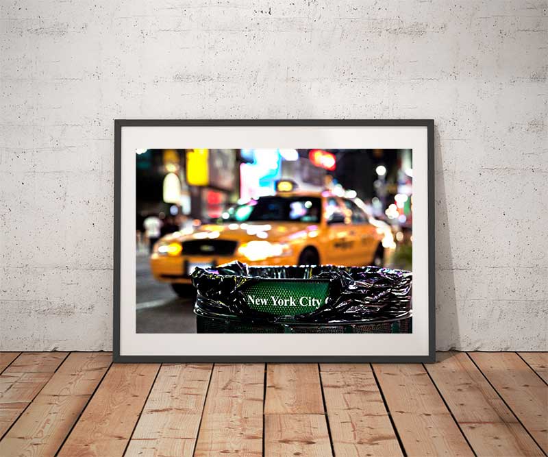Tirage Photo Paris Couleur – Time Square Taxi Jaune New-Yorkais Manhattan