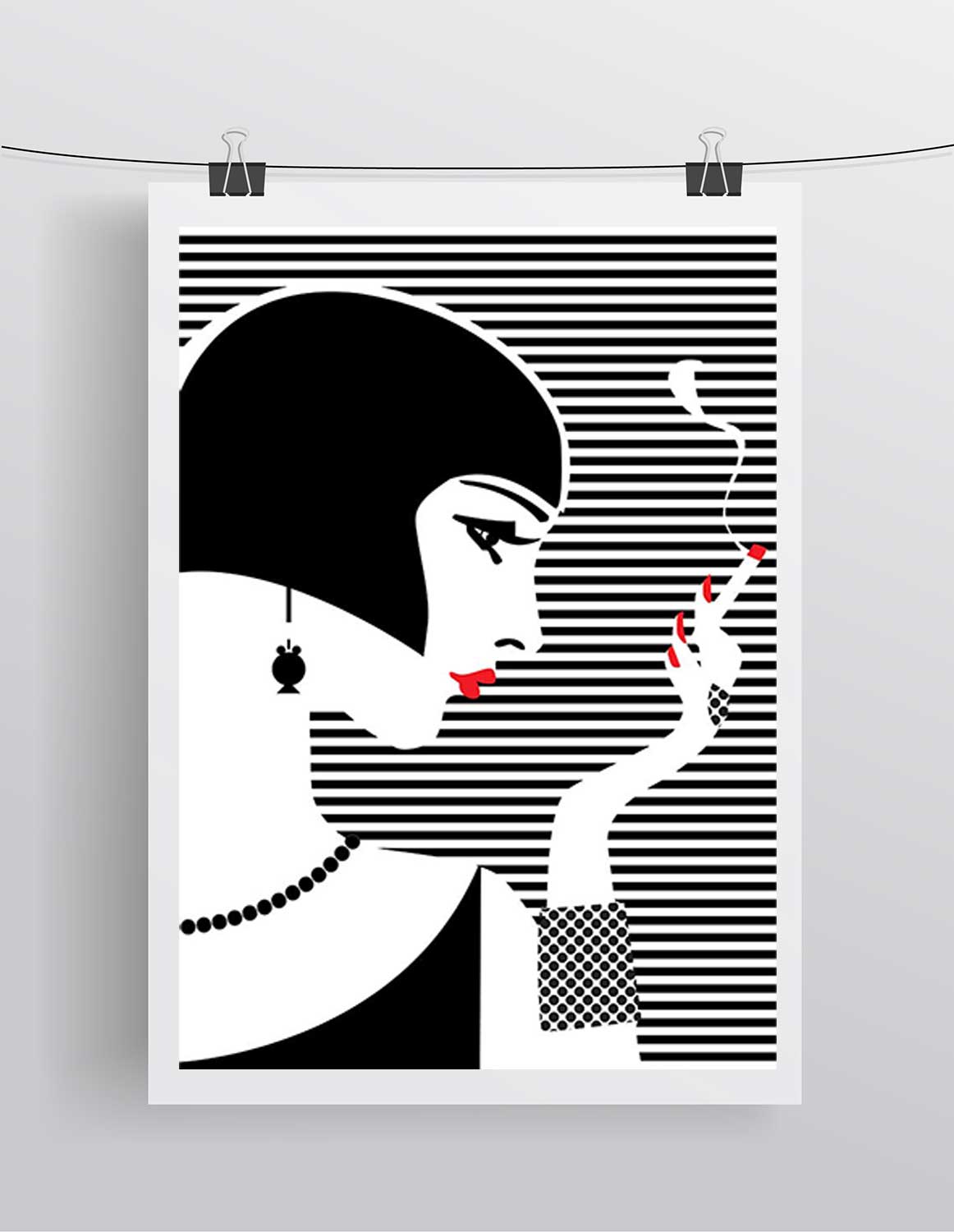 Affiche Illustration Mode - Poster Vogue Style Pop Art Portrait Rétro – Image 2