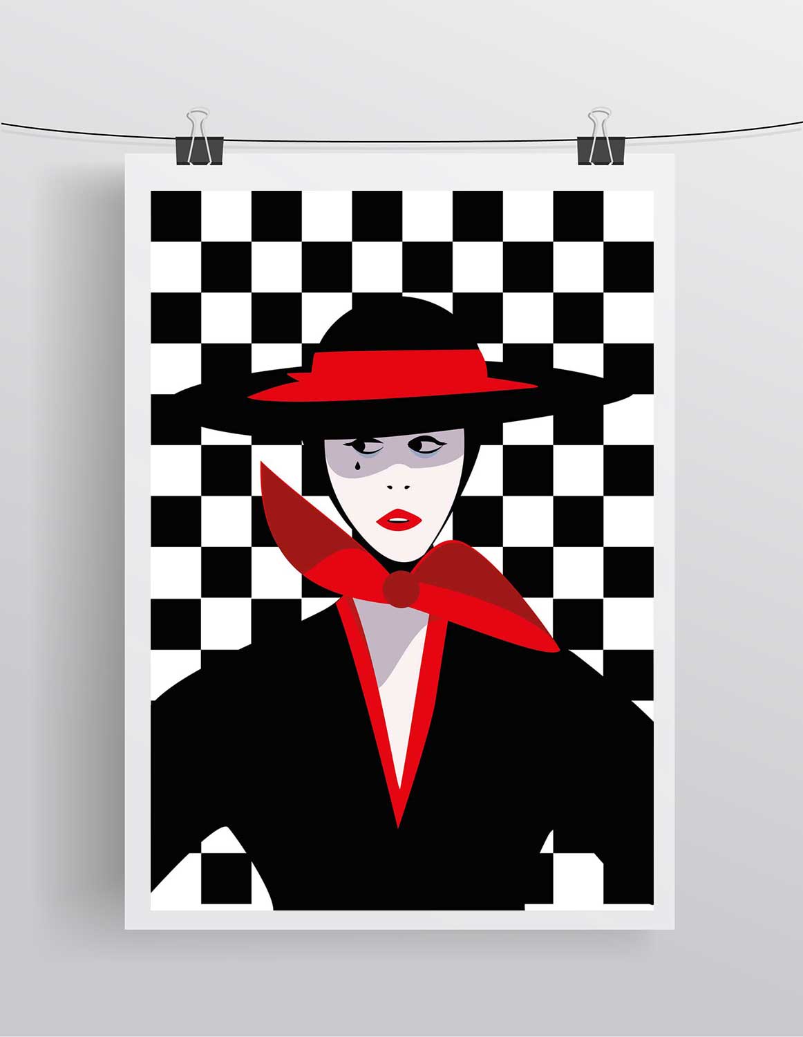 Affiche Illustration Mode - Poster Mode Pop art Portrait Années Folles – Image 3