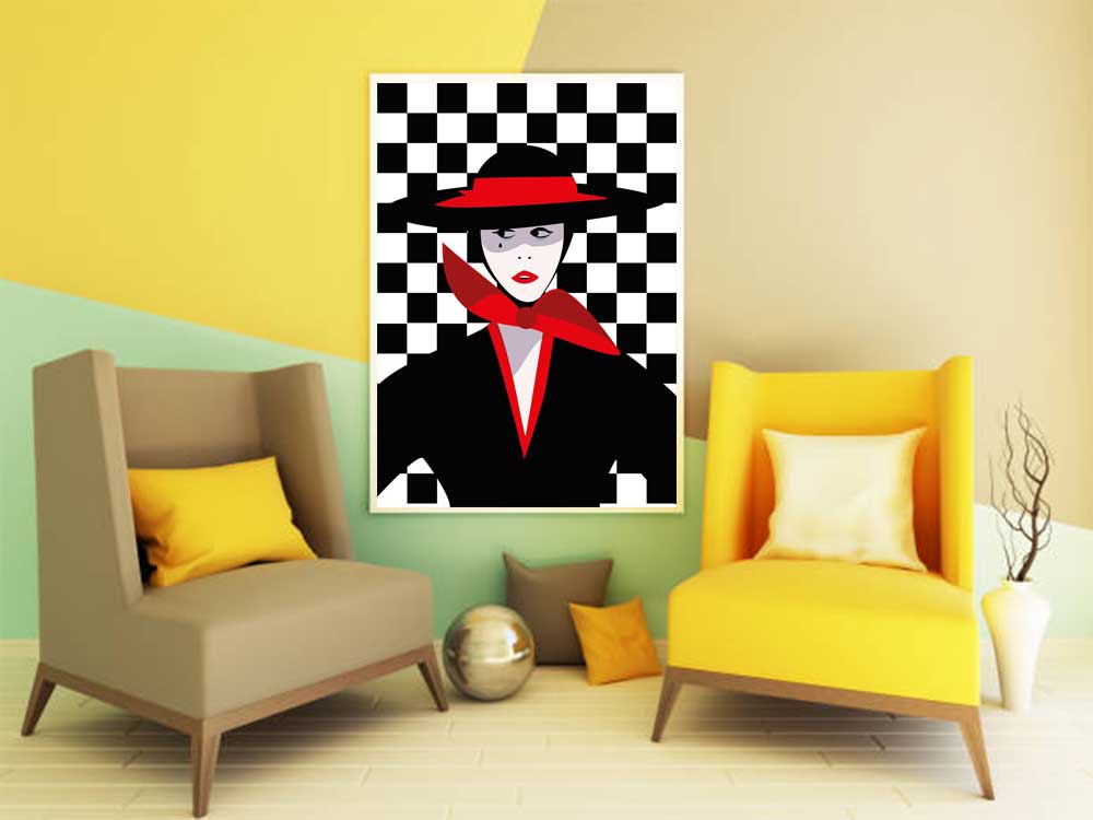 Affiche Illustration Mode - Poster Mode Pop art Portrait Années Folles – Image 5
