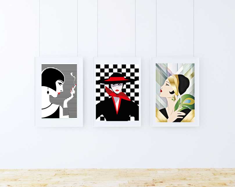 Affiche Illustration Mode - Poster Vogue Style Pop Art Portrait Rétro – Image 4