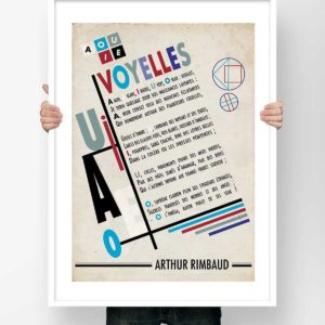 Affiche Poème Voyelles Arthur Rimbaud