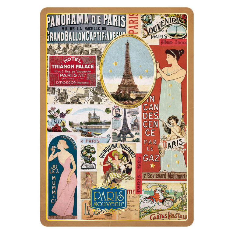 Carte Postale Paris Souvenir - Paris Collage Panorama
