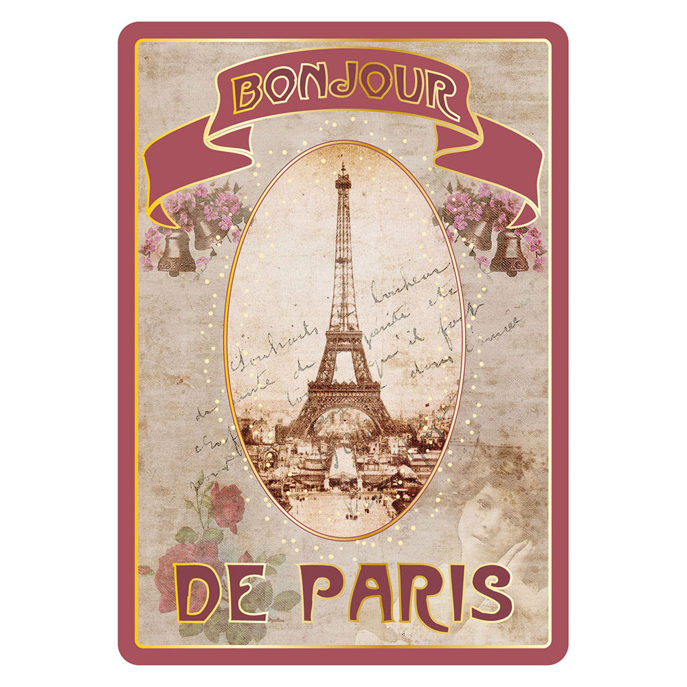 Carte Postale Paris Souvenir - Bonjour de Paris