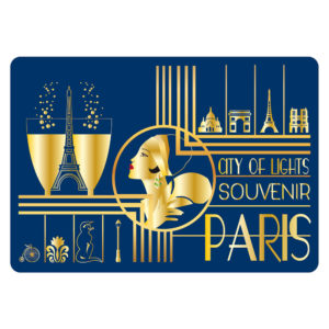 Carte Postale Art Nouveau Paris City of Lights