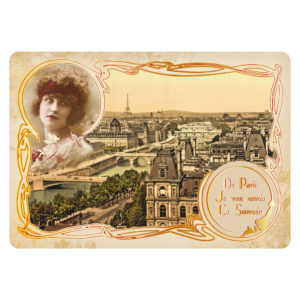 Carte Postale Paris Souvenir - De Paris Je Vous Envoie ce Souvenir